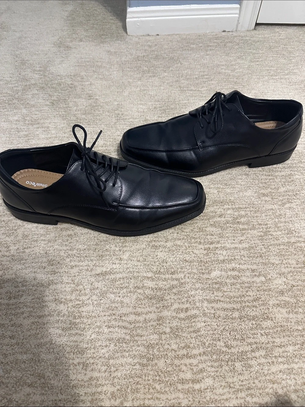 Apt. 9 Men's Black Leather Lace-Up Derby Shoes- Size 13- no box